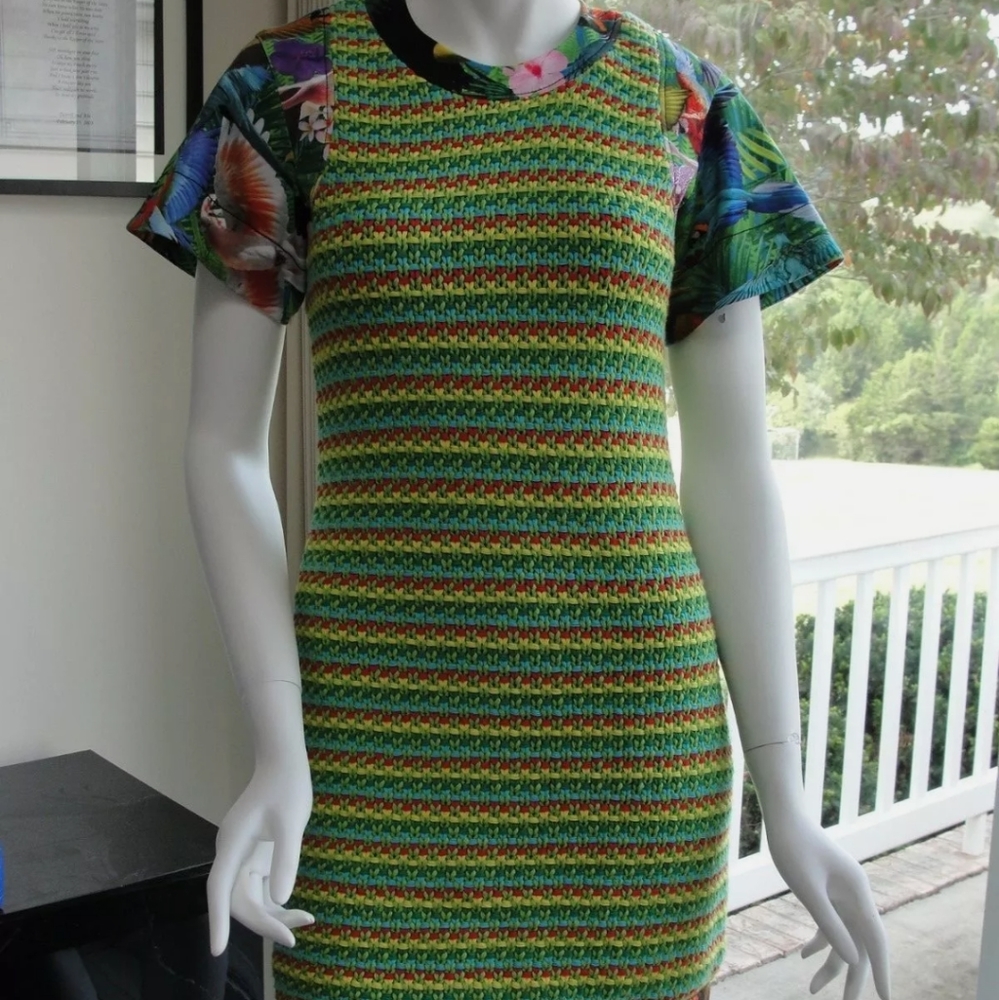 ALTUZARRA MULTI COLORED CROCHET DRESS SIZE 36 4